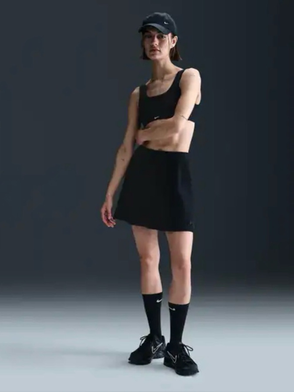 Nike sportswear chill knit ribbed mini skirt